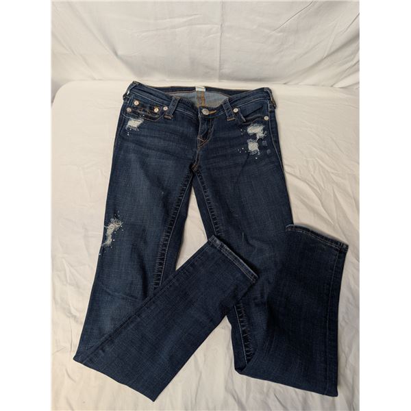 True Religion jeans ripped with gems