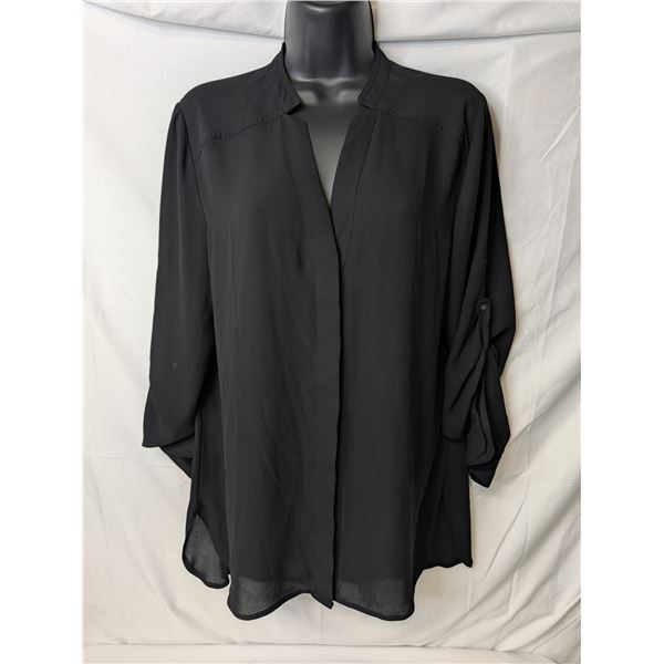 Banana Republic longsleeve blouse black sheer
