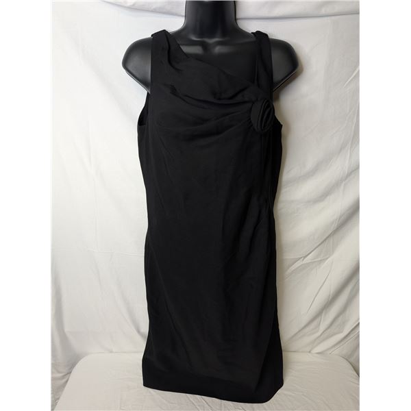 Armani little black dress with fabric flower detail