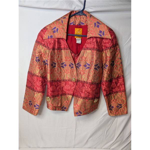 Christian Lacroix blazer iridescent gold pink purple