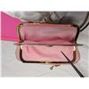 Image 9 : Three item lot - Ted Baker folio/clutch neon pink, white vintage flower purse, pink eel skin clutch/
