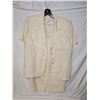 Image 1 : Yves Saint Laurent Vintage cream linen suit - pencil skirt and blouse/blazer
