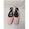 Image 1 : Escada light pink leather metal toe heels