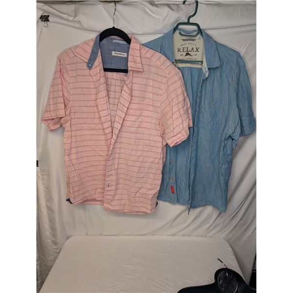 Two Tommy Bahamas men's Short sleeve shirts