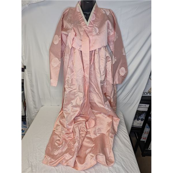 Kimono pink floral dress and cover