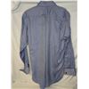 Image 5 : PINK Prestige men's long sleeve dress shirt blue and white Chevron pattern