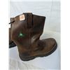 Image 5 : CAT Brown leather steel toe work boots