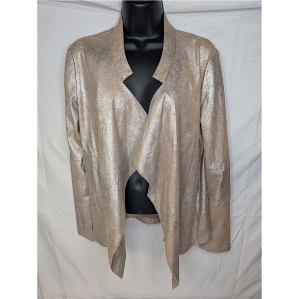 Halston Rose gold drapey cardigan
