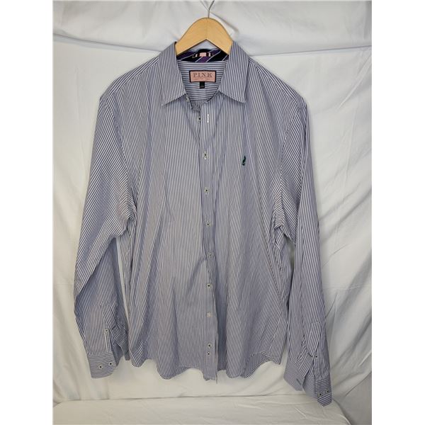 PINK men's long sleeve shirt purple stripe
