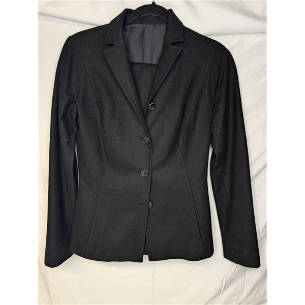 Kiton 100% cashmere black pant suit
