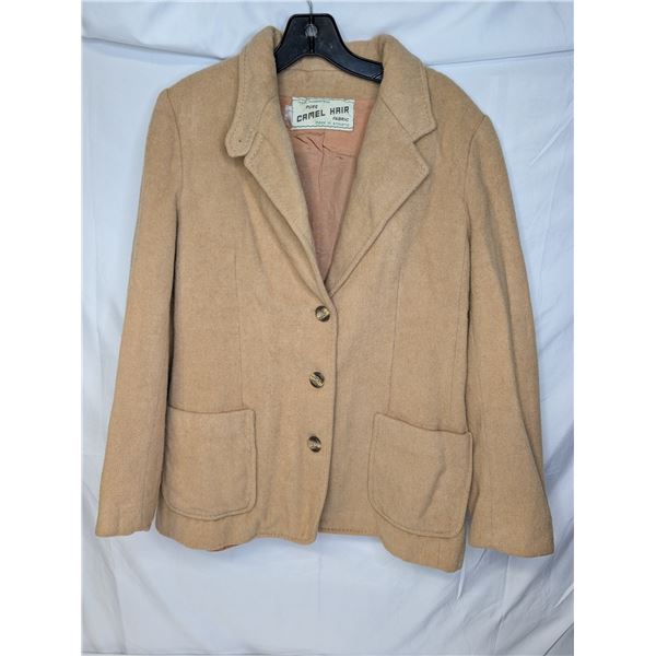 Camel hair Blazer style jacket three buttons beige