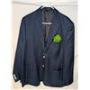 Image 1 : Ralph Lauren men's Navy Blazer with green pocket square