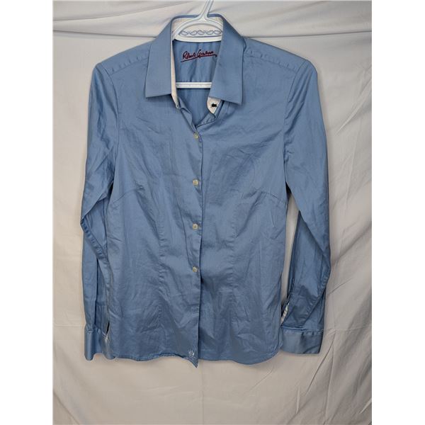 Robert Graham button-up women's shirt blue with square buttons