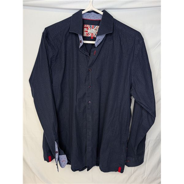 7 Downie St Men's Navy Long sleeve shirt