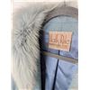Image 4 : Walk Rite blue suede cropped jacket with fur collar