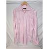 Image 1 : Hugo Boss men's pink stripe French cuff dress shirt