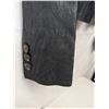 Image 2 : Burberry black textured leather jacket with brown buttons