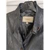 Image 5 : Burberry black textured leather jacket with brown buttons