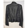 Image 6 : Burberry black textured leather jacket with brown buttons