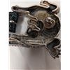 Image 3 : Barry Kieselstein-Cord Belt green alligator with Sterling Silver Buckle