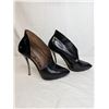 Image 2 : Vero Cuoio Black leather ankle cut out detail heels