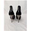 Image 3 : Vero Cuoio Black leather ankle cut out detail heels