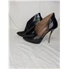 Image 4 : Vero Cuoio Black leather ankle cut out detail heels