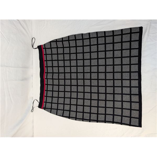 Karl Lagerfeld skirt black grey windowpane pattern
