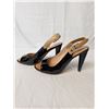 Image 3 : Giuseppe Zanotti heels black patent with beige leather and texture heel