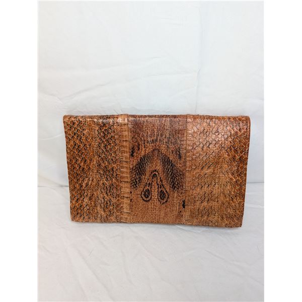 Vintage snakeskin clutch