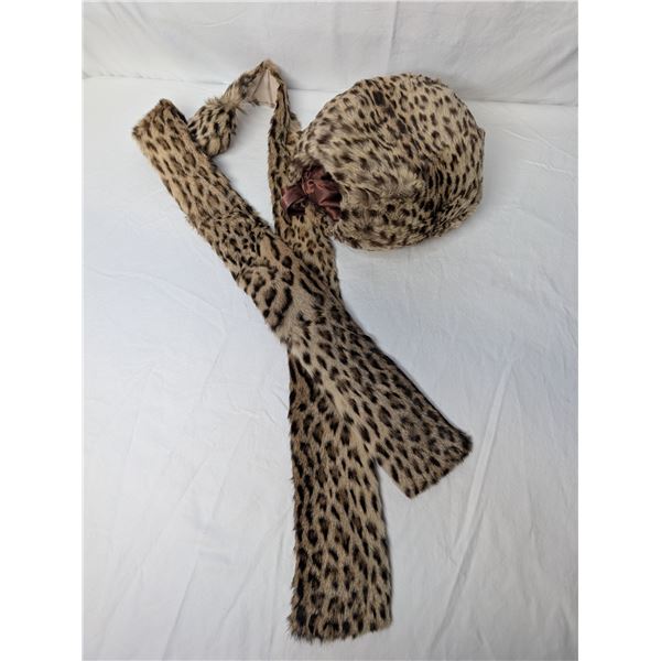 Leopard muff and scarf/collar