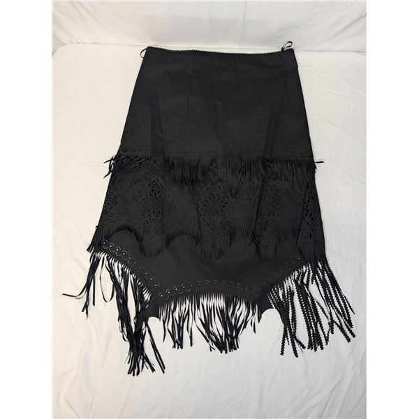 Jean Paul Gaultier black skirt layered with tassels