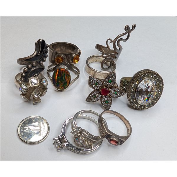 Sterling Silver Ring Lot