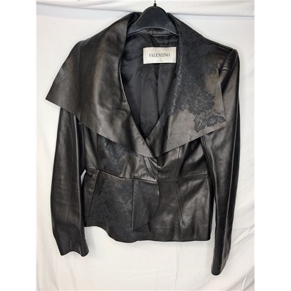 Valentino leather jacket/ blouse