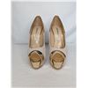 Image 1 : Giannarcolorenzi Heels suede blush/beige & gold open toe