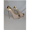 Image 3 : Giannarcolorenzi Heels suede blush/beige & gold open toe