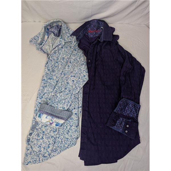 Two Robert Graham men's dress shirts Cotton/spandex