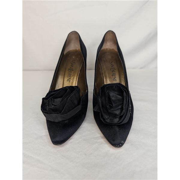 Yves Saint Laurent floral Rose satin heel