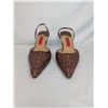 Image 1 : Alan Chan Brown crocodile slingback