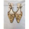 Image 1 : Gucci brown snake print slingback heels