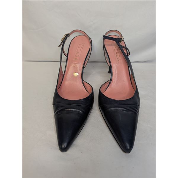 Escada Navy slingback heels