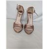 Image 1 : Miu Miu blush satin with rhinestones platform heels