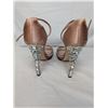 Image 4 : Miu Miu blush satin with rhinestones platform heels