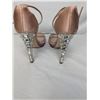 Image 5 : Miu Miu blush satin with rhinestones platform heels