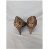 Image 4 : Veari Python snakeskin open toe heels