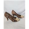 Image 5 : Veari Python snakeskin open toe heels