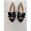 Image 3 : Valentino NEW black patent bow platform heels with box and dust cover