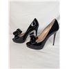 Image 5 : Valentino NEW black patent bow platform heels with box and dust cover