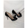 Image 7 : Valentino NEW black patent bow platform heels with box and dust cover