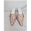Image 1 : Christian Dior NEW logo fabric pink and cream low heel slides